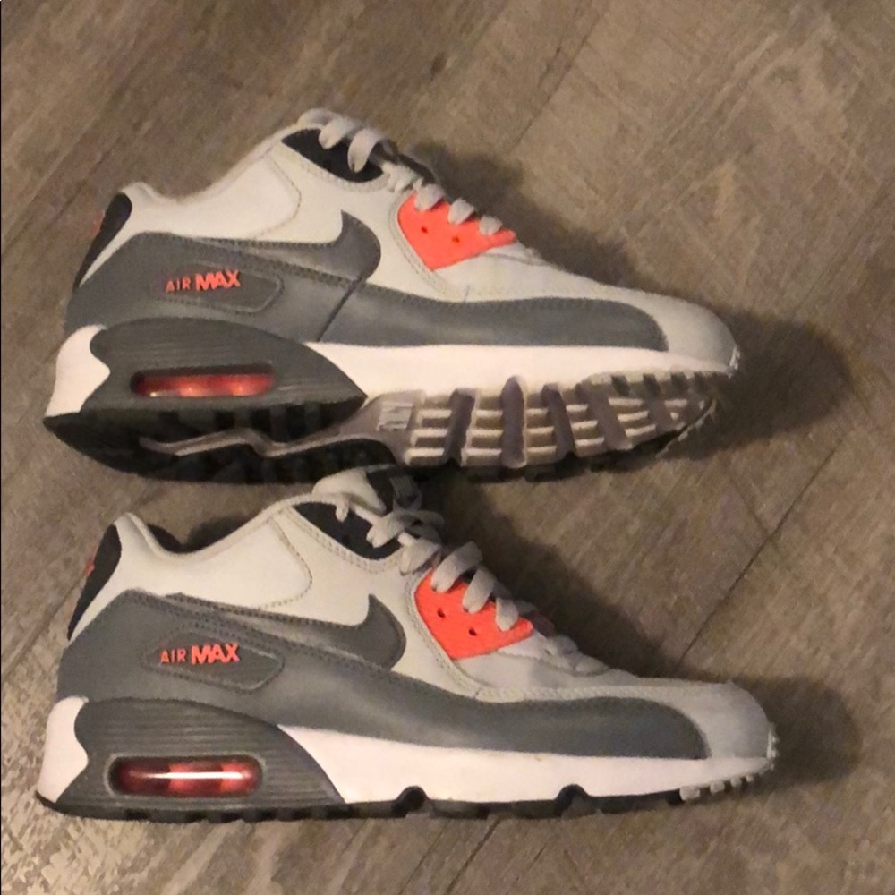 Grey with orange Nike air max 90s